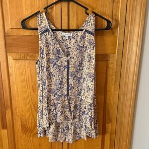 Patrons of Peace Blue and Yellow Floral Blouse